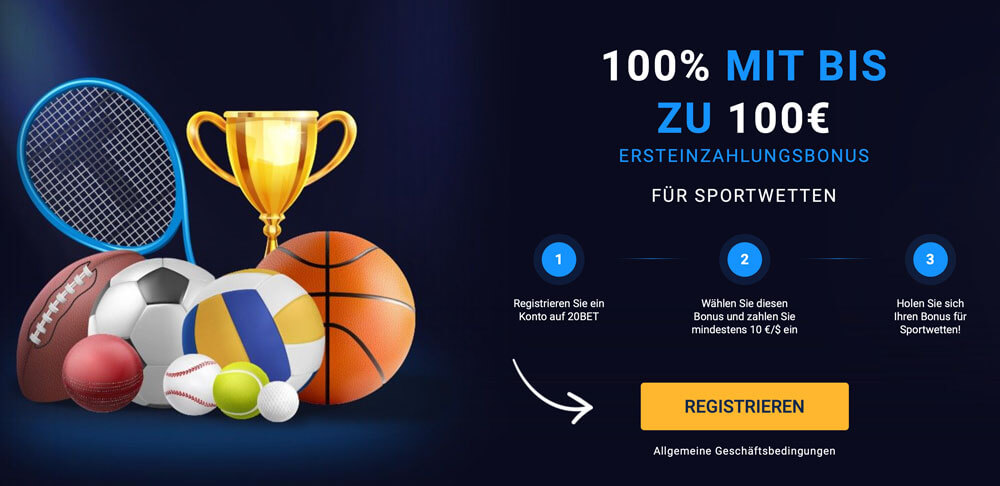 Willkommensbonus bei 20Bet