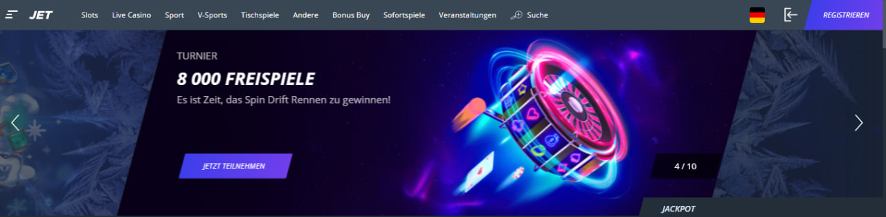 Jet Casino bonus