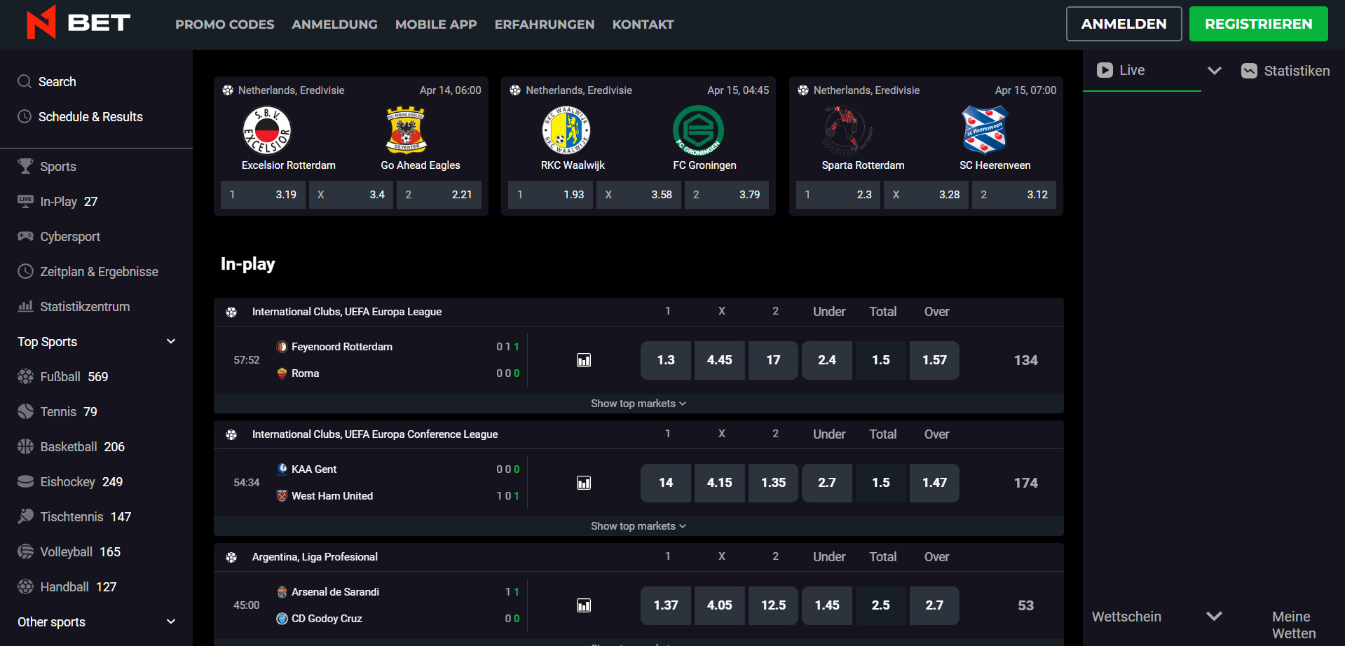 N1Bet Sportwetten