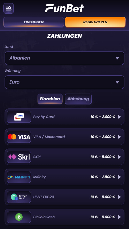 FunBet zahlungen