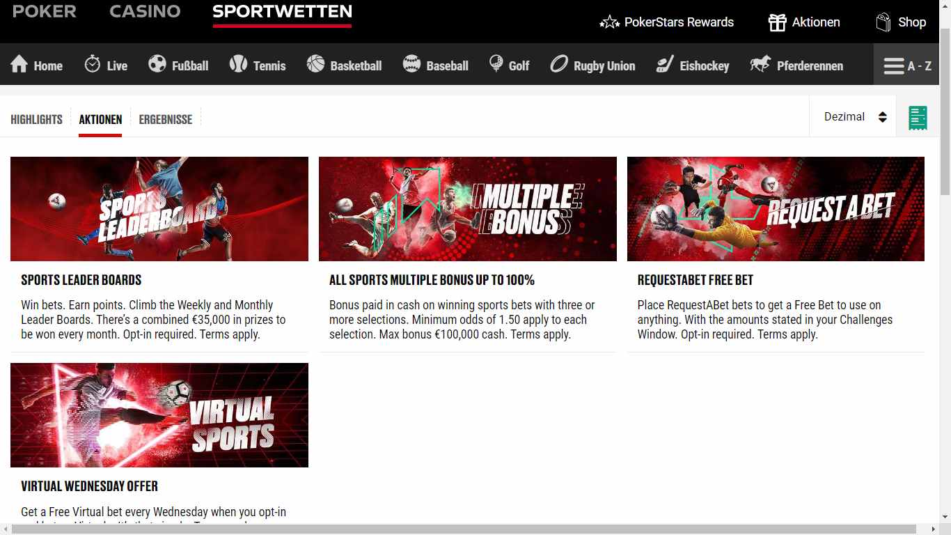 Screenshot von Pokerstars