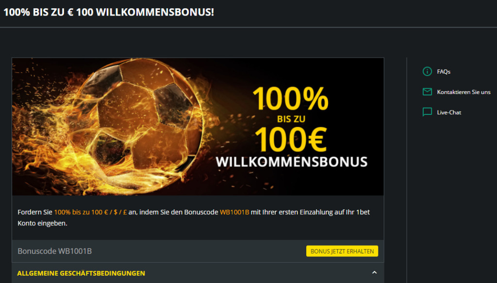 1bet registrieren, sportwettenvergleich.tv