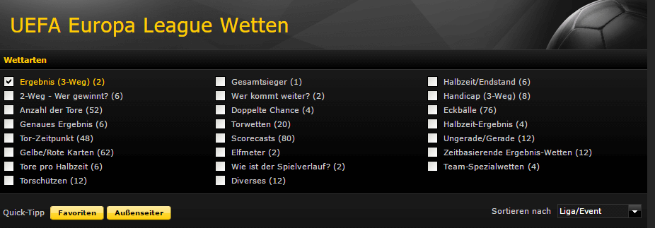 Europäische Handicap, sportwettenvergleich.tv