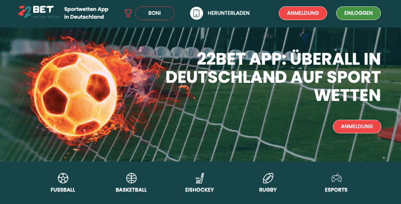 22Bet sport, sportwettenvergleich.tv