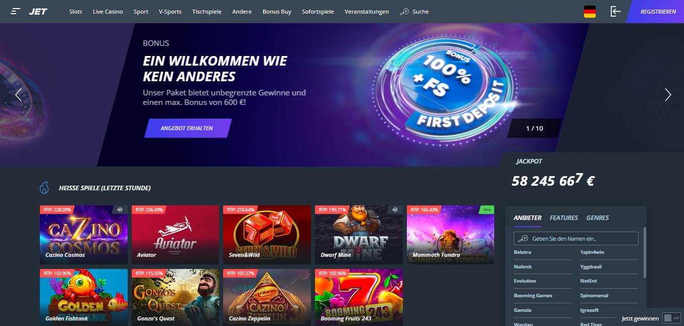 JetCasino, sportwettenvergleich.tv