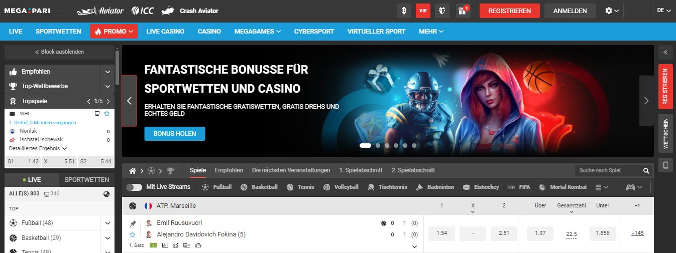 Megapari Bookmaker, sportwettenvergleich.tv