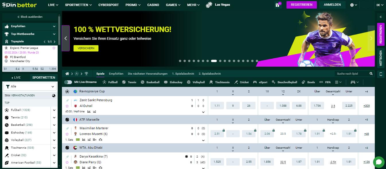 SpinBetter Sport Betting, sportwettenvergleich.tv