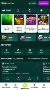 Spinbetter Sportwetten auf Fußball