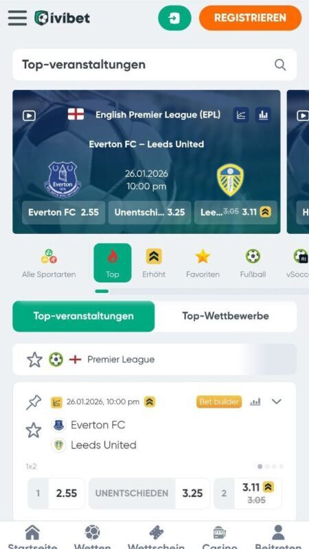 Sportwetten bei Ivibet