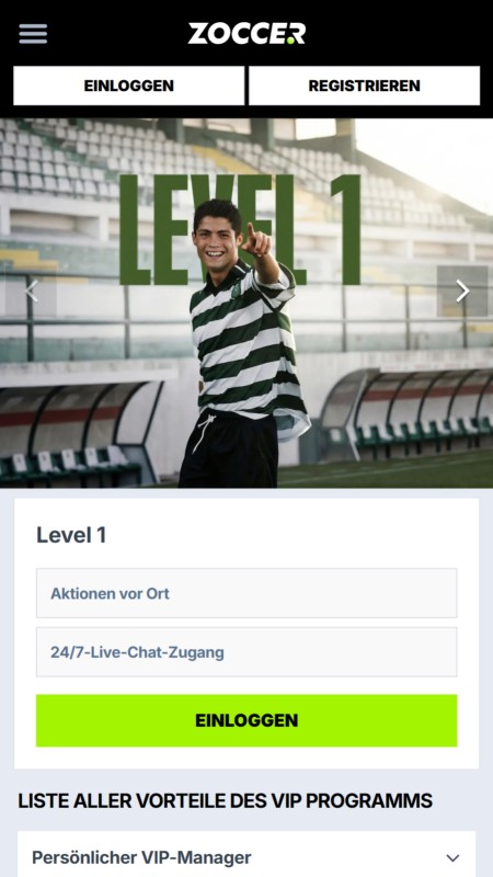 Zoccer VIP Program